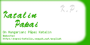 katalin papai business card